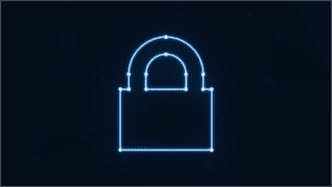 Free padlock neon cybersecurity vector